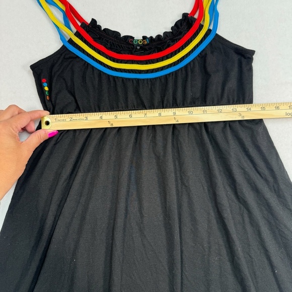 Coogi Babydoll Sleeveless Top Womens Size Medium Black Red Yellow Blue - Picture 8 of 12